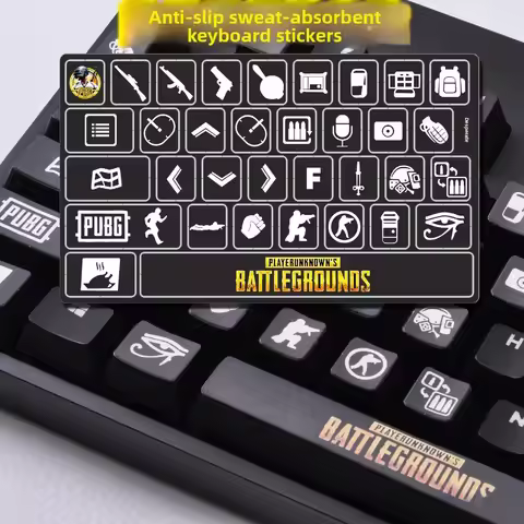 Universal Anti-Slip Sweat-Absorbent Stickers for Logitech G610 Keyboard – Faux Suede PU Texture Prot