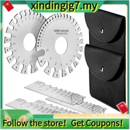 【】8Pieces Wire Gauge Measuring Tool, Metal Gauge Thickness Tool, Sheet Thickness Gauge, Round Dual S