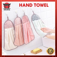 New Creative Home Kitchen Cartoon Small Fruit Pattern Hand Towel Soft Plush Fabric Hanging Wipe Bath