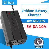 【Li Ion Charger 】48V 60V 72V 5A 8A 10A Ebike Charger With Fan For Electric Bike Bicycle Tricycle Bal