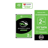 SEAGATE BarraCuda Compute HDD ST2000DM008 / 2TB / 3.5" / 7200RPM / C/256MB / SATA 6GB/s (ฮาร์ดดิสก์)