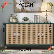 YOLANDAGOODS Wall Sticker,  Rattan Self-adhesive Wallpaper, PVC Waterproof Removable Furniture Renov