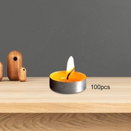 Fityle with 1 Hour Burning Tea Light Candles 100Pieces Decorative Candles DIY Round Small Candles Mi