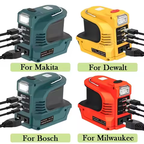 200W Battery Inverter Adapter For Makita/Bosch/Dewalt/Milwaukee 18V Li-ion Batteries Outdoor Power B