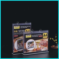 A4 Menu Display Holder Multi-Page Flip Menu Board Table Card Rack Restaurant Acrylic Turning Page