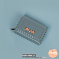 Louis Montini (The Peach 2) กระเป๋าสตางค์ผู้หญิงพับสั้น กระเป๋าสตางค์ใบเล็ก WL46