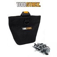 กระเป๋าใส่ตะปูและสกรู TOOLSTACK TSK-63 สีดำ ทนทาน ใช้ได้หลากหลาย  กระเป๋าเก็บเครื่องมือกันน้ำ สำหรับ