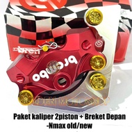 [✅Ori] Paket Kaliper 2 Piston + Breket Kaliper Depan Nmax Old/New