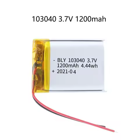 100% Real capacity 103040 3.7V 1200mAh Polymer Lithium Rechargeable Battery for GPS navigator Blueto