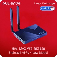 2023 ใหม่ H96 Max V58 (ติดตั้งล่วงหน้า 10,000 ช่อง/ภาพยนตร์) กล่องทีวี 8GB + 64GB Android 12RK3588DD