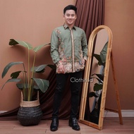 Dress cheongsam teratai sage - dress natal - dress pesta - dress batik modern