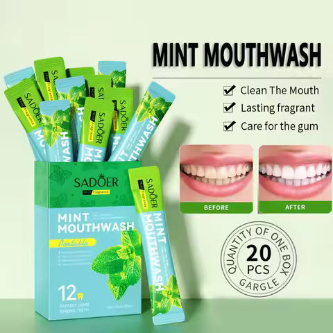 20pcs mint mouthwash, travel size convenient mouthwash, fresh breath, care for teeth, long-lasting f