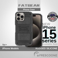 FATBEAR RUGGED SILICONE Case Shockproof Phone Cover Casing for iPhone 15 15 Pro Max 14 Plus 14Pro /13 Pro Max / 11 Pro Max 12 Mini