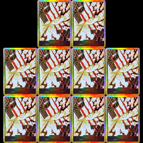 10PCS DON!! One Piece English OPCG Shanks PRB02-DON!! Foil Texture Proxy Rare DIY Game Gold Cards Hi
