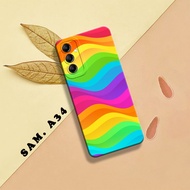 HP Phone Case - Samsung A34 - Phone Case - Samsung A34 - External_acc - Rainbow Motif Case - Fashion