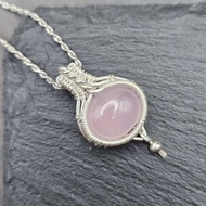 紫玉髓 銀線吊墜 金屬繞線