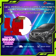 NEW PERODUA MYVI CARPET 5pcs(set) For Perodua Myvi ( 2018 - 2024 ) 12MM/18MM Car Carpet Kereta Karpe
