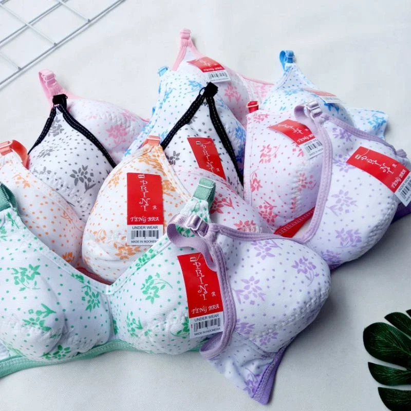 BH REMAJA MOTIF BUNGA TANPA BUSA CUP KECIL/BRA PELAJAR/BRA PERMULAAN/BH MURAH