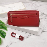 กระเป๋าสตางค์ผู้หญิงทรงยาวแบรนด์แท้ MODERN CLASSIC 100% ซิปรอบ  หนังสวย หนังเงา  นิ่ม  พร้อมกล่องแบร