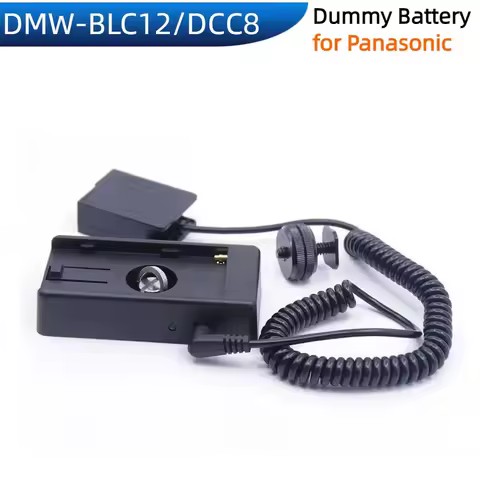 DCC8 DMW-BLC12 Dummy Battery NP F970 F750 F550 Battery Adapter Plate Set for Panasonic DMC-G80 G81 G
