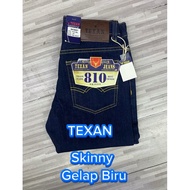 Seluar Jeans TEXAN SKINNY Unisex 100% Original 810_H19_DBL Warna gelap Biru ada getah free Holder👍