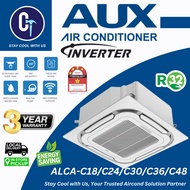 AUX Inverter Ceiling Cassette R32 Model Y Air Conditioner (2.0HP ~ 5.0HP)