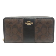 二手蔻馳長版皮夾（拉鍊式），PVC和皮革材質