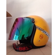 ** 100 Original ** MS88 Yellow Helmet Special Edition Colour ( Yellow Kuning ) Tali Merah MS KUNING