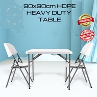 3 Feet Square Foldable Banquet Table Portable Study Dining Table