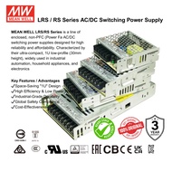 MEAN WELL RS / LRS Series Switching Power Supply 5V, 12V, 24V DC Power Supply