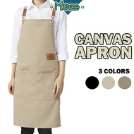 MIKAZE - RIONA Apron Kanvas Tebal Kalis Air untuk Dapur Barista Apron Dapur Kalis Air