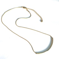 Minimalist cursive tube necklace