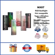 FL·ESPORTS NX87 Wireless Mechanical Keyboard 75% Hot swappable RGB GASKET Custom Gaming Keyboard