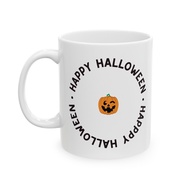 Playful Happy Halloween Pumpkin Head Mug Ceramic Mug 11oz