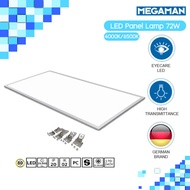 MEGAMAN โคมไฟ LED panel 72W สี่เหลี่ยม ฝังฝ้า ขอบขาว Daylight (60*120cm)