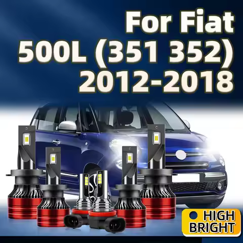 2/4/6PCs 30000LM H7 LED Car Headlights H11 6000K Fog Lamp For Fiat 500L (351 352) 2012 2013 2014 201