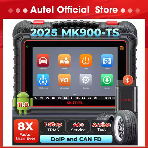 Autel MaxiCOM MK900TS Diagnostic Scanner 8 Inch MK900-TS DoIP CAN FD Car TPMS Scan Tools 40+ Service