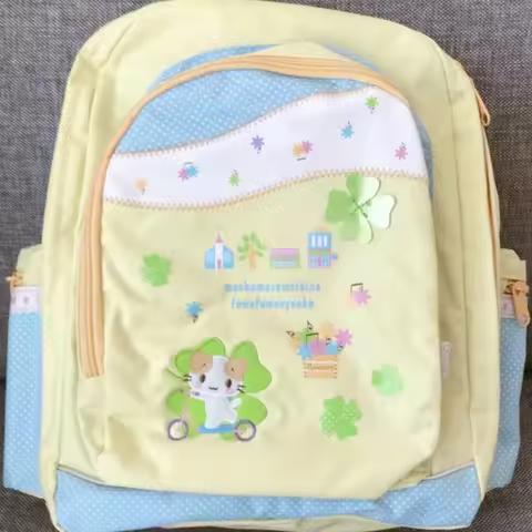 New Kawaii Masyumaro Fluffy Fuwa Nyanko Cat Backpack Bag Anime Cute Schoolbag Pencil Bag Case Childr