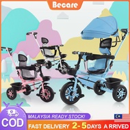 ✭COD kids Tricycle Multifunction 4 in1 child  Bike Baby Stroller Baby Toys Bicycles Basikal Kanak Kanak 1 Hingga 6Tahun❥