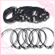 Cuancuy - Black Initial Letter Bracelet Korean Style Bracelet/ Korean Fashion Bracelet/ Black Bracel
