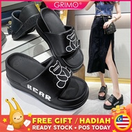 READY STOCK💝GRIMO 9CM Wranbear Sandal Women Shoes Woman Casual Sandals Shoe Kasut Tinggi Perempuan W