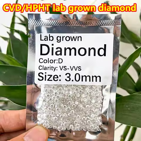 COSFIX Small Size Round Cut Lab Grown Diamond HPHT/CVD DEF Color VS Clarity Small Size Loose Lab Gro