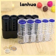 LANHUA Euro Coin Dispenser, Large Capacity Transparent Coin Storage Box,  Plastic Coin Purse
