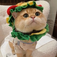 Cat Burger Headgear Funny Cute Pet Hat Dog Headgear Small Dog Online Shooting Red Photo Dress Up Cos