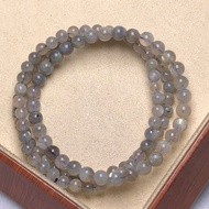 2pcs Natural Prey Moonstone Bracelet 5mm Moon Rhyme & Pearl Luster