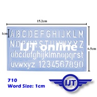 ABC Template Stencil Plate (1cm / 2cm/ 3cm/ 4cm) / Alphabet Stencil Ruler / Number Stencil Ruler / A