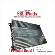 Korea Car Amplifier/Kereta amplifier high power car 4 channel AMP MAX 6800W/ Power M/ 4CH car amplif