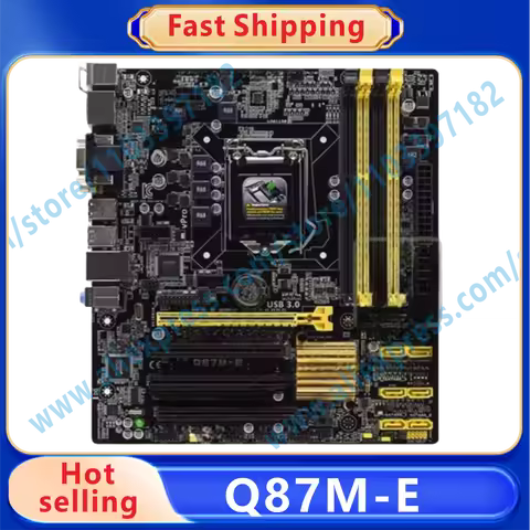 Q87M-E LGA 1150 Motherboard DDR3 Q87 32GB PCI - E 3.0 HDMI DVI USB3.0 4790K 4130