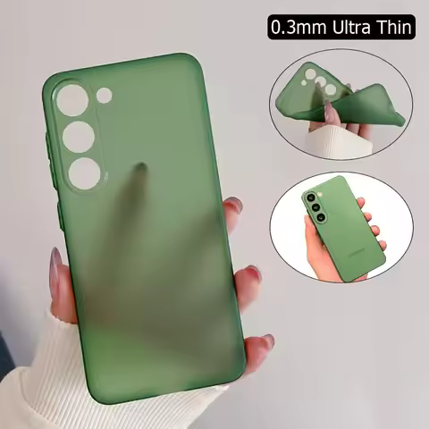 0.3mm Ultra Thin Frosted Phone Case for Samsung S25 S24 FE S23 Ultra S22 S21 Plus A54 A34 A14 Transl