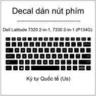 International (Us) button Decal for Dell Latitude 7320 2-in-1, 7330 2-in-1 (P134G)